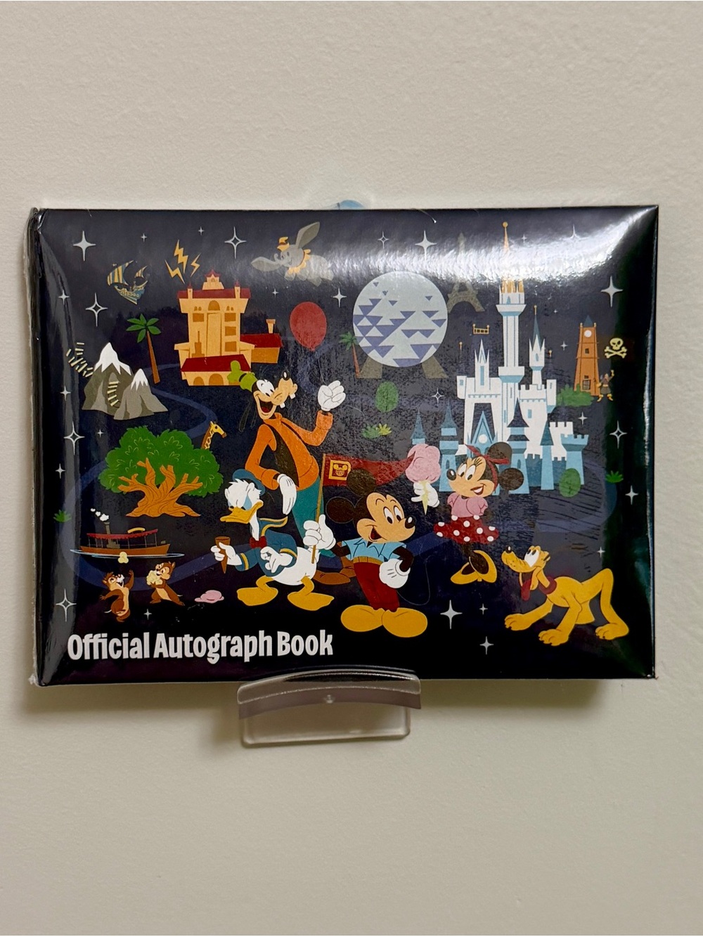 Disney Mickey & Friends Autograph Book - Black with Multicolor Characters